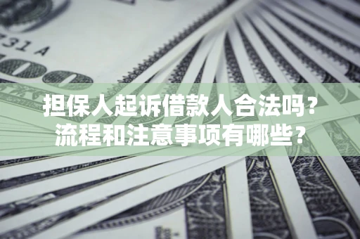 北京担保人起诉借款人合法吗？流程和注意事项有哪些？