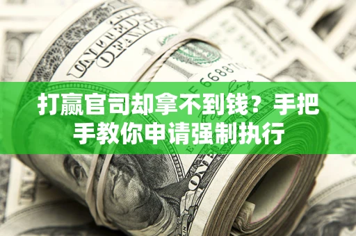 北京打赢官司却拿不到钱？手把手教你申请强制执行