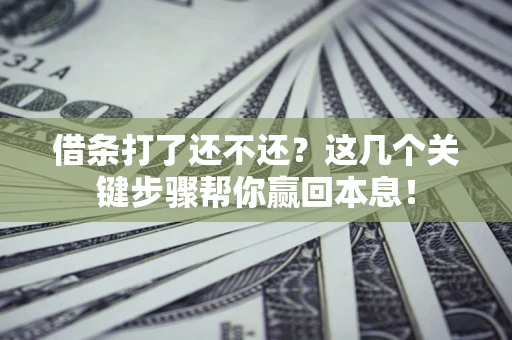 北京借条打了还不还？这几个关键步骤帮你赢回本息！